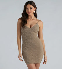 A Lace Romance V-Neck Strappy Dress