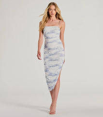 Blossom In Style Mesh Floral Midi Dress