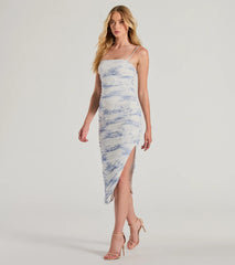 Blossom In Style Mesh Floral Midi Dress