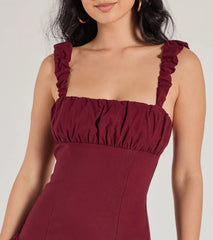 Adorable Aura Drop Waist Bubble Hem Skater Dress