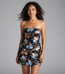 Flowery Dream Floral Embroidered A-Line Mini Dress