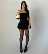 Adorable Moment Drop Waist Bubble Hem Mini Dress