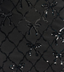 Cutest Style Sequin Bow Strapless Lace-Up Mini Dress