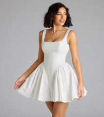 Sugar And Spice Sleeveless Tie-Back Skater Dress