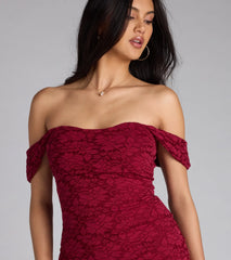 Lavish And Lovely Bodycon Lace Midi Dress