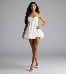 Perfectly Pretty Tie Back Chiffon Babydoll Dress