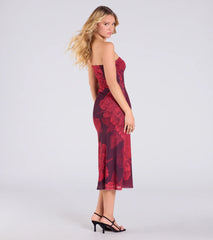 Feeling Artsy In Floral Slit Midi Dress