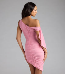 Style Icon Ruffled One-Shoulder Mini Dress