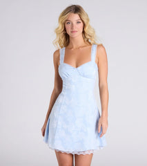 Sweet Beauty Floral Lace A-Line Mini Dress