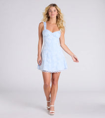 Sweet Beauty Floral Lace A-Line Mini Dress