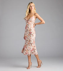 Everlasting Bliss Floral Mesh Midi Dress