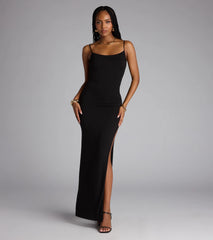All Eyes On You High Slit Maxi Dress