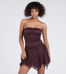 Going Out Strapless Lace Mini Dress