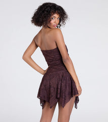 Going Out Strapless Lace Mini Dress