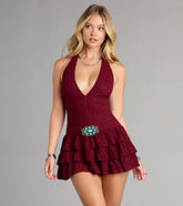 Stir Up The Cuteness Lace Ruffled Mini Dress