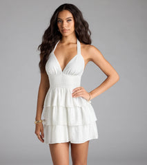 Sunset Happy Hour Ruffled Skater Dress