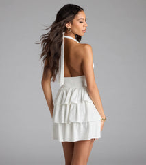 Sunset Happy Hour Ruffled Skater Dress