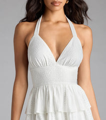 Sunset Happy Hour Ruffled Skater Dress