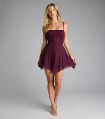Sparkling Perfection Rhinestone A-Line Mini Dress