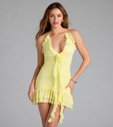 Talkin' Flirty Halter Floral Bodycon Mini Dress