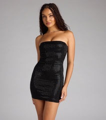 No Flash Needed Sequin Tube Mini Dress