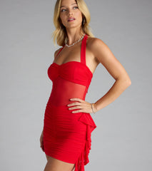 Bring The Drama Sheer Mesh Bodycon Mini Dress