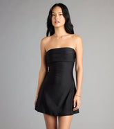 No Effort Drama Lace-Up Mini Dress