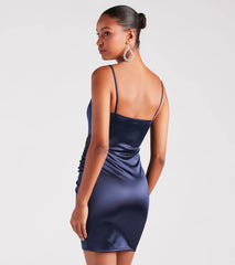 Sultry Attitude Satin Bodycon Dress