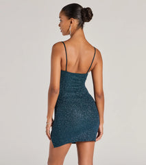 Shine Through Glitter Mini Dress