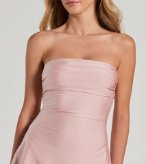 So Your Vibe Strapless A-line Mini Dress