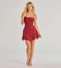 Sparkling Perfection Rhinestone A-Line Mini Dress