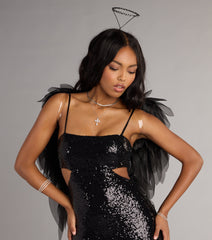 All Eyes On You Sequin Cutout Mini Dress
