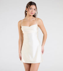 Sleek Sophistication A-Line Pleated Mini Dress