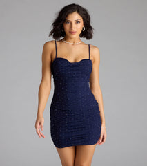 Life Of The Party Rhinestone And Pearl Mini Dress