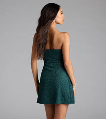 Glittering Magic Strapless A-Line Mini Dress