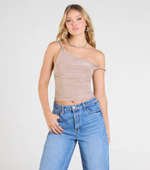 Iconic Chic One-Shoulder Crop Top