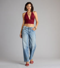 Go With The Vibe Halter Crop Top
