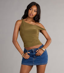 Iconic Chic One-Shoulder Crop Top