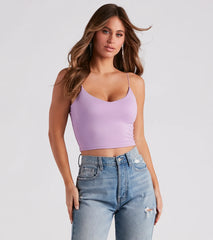 Girl Next Door Vibes Cropped Tank