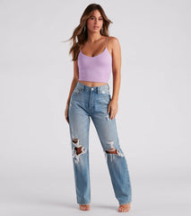 Girl Next Door Vibes Cropped Tank