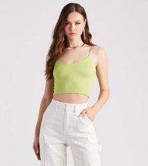Girl Next Door Vibes Cropped Tank