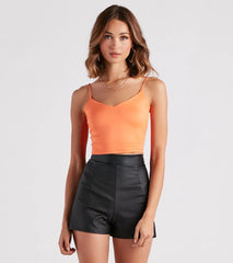 Girl Next Door Vibes Cropped Tank