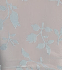 Charming Flocked Floral Mesh Long Sleeve Corset Top