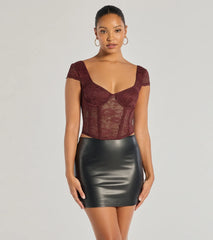 Lace Romance Cap Sleeve Bustier