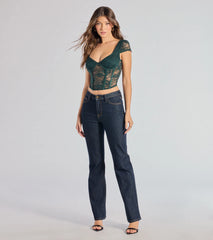 Lace Romance Cap Sleeve Bustier