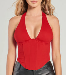 Sleek And Stunning Corset Halter Top