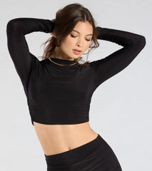 Bold Staple Long Sleeve Crop Top