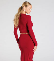 Bold Staple Long Sleeve Crop Top