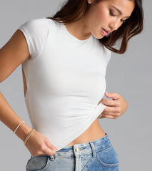 Baby Got Back Basic Crew Neck Crop Tee