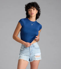 Baby Got Back Basic Crew Neck Crop Tee